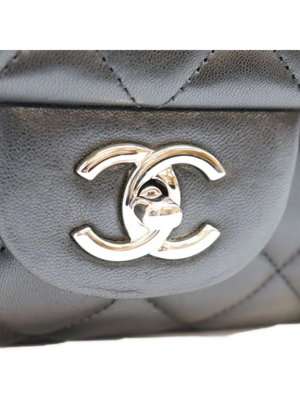 Chanel Black Lamb Silver Single Flap Maxi Quilted 34